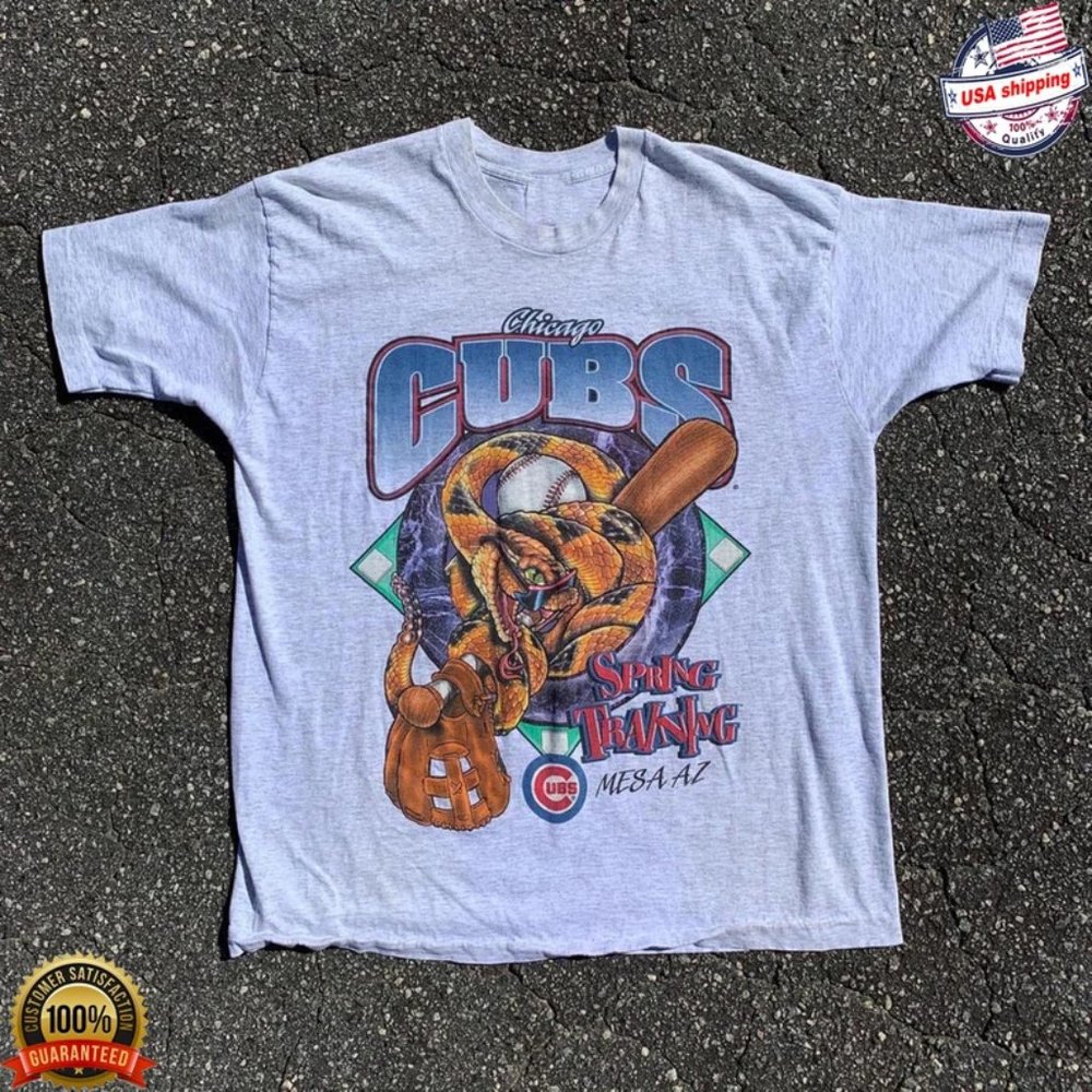 Vintage MLB Chicago Cubs Spring Training Shirt, Chicago Cubs Shirt, MLB World Se